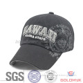 baseball cap with 3D embroidery made of 100% cotton